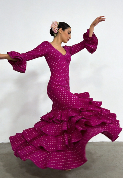 TRAJE DE FLAMENCA LOLITA LUNARES PEQUEÑOS