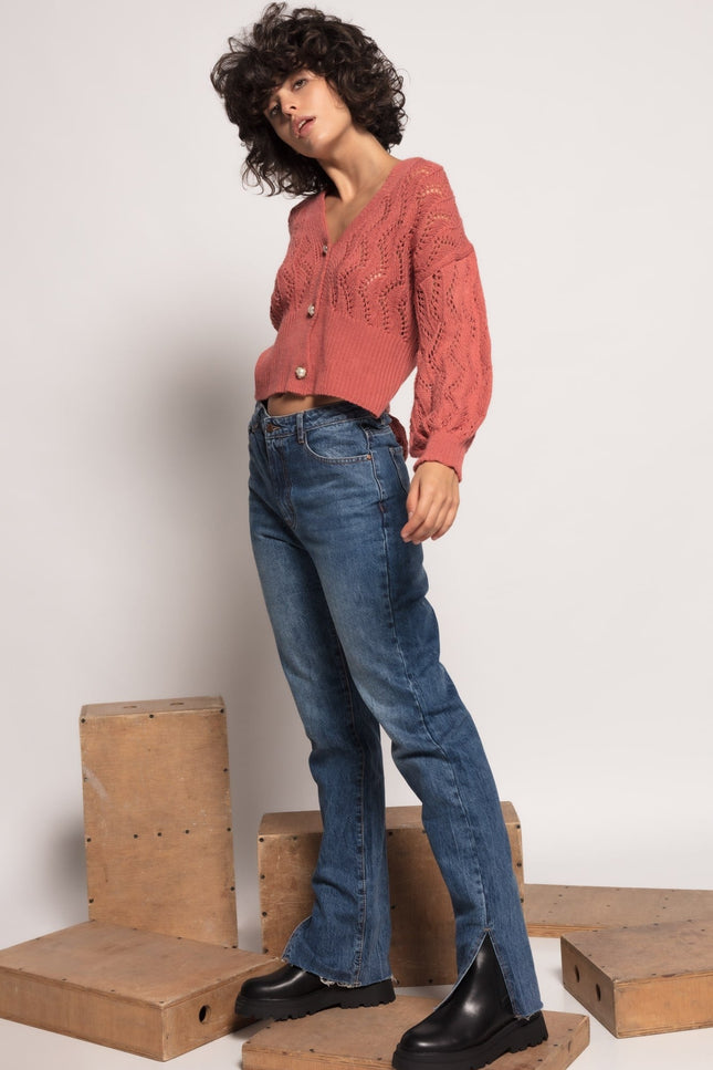 JEANS LAULIA MOM FIT LONGO