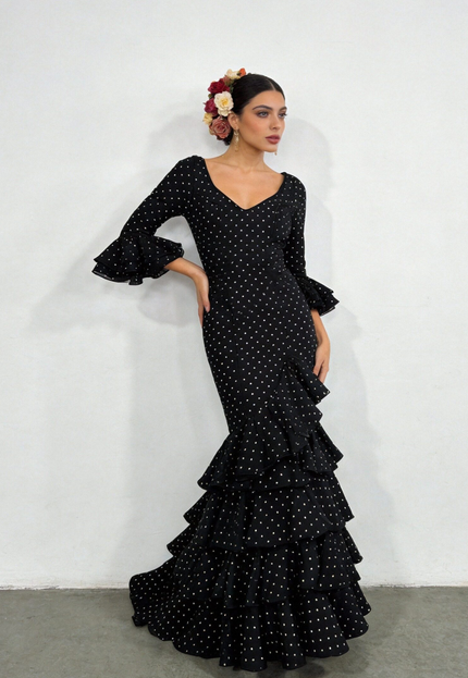 TRAJE DE FLAMENCA LOLITA LUNARES PEQUEÑOS