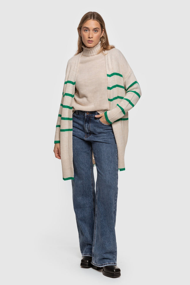 ARMONIAS STRIPED CARDIGAN