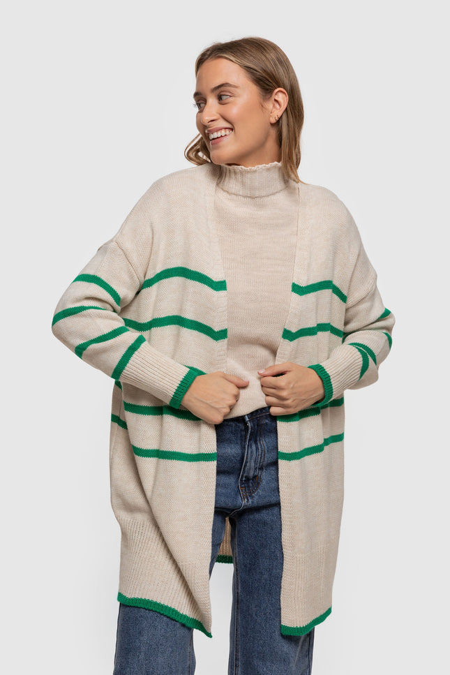 ARMONIAS STRIPED CARDIGAN