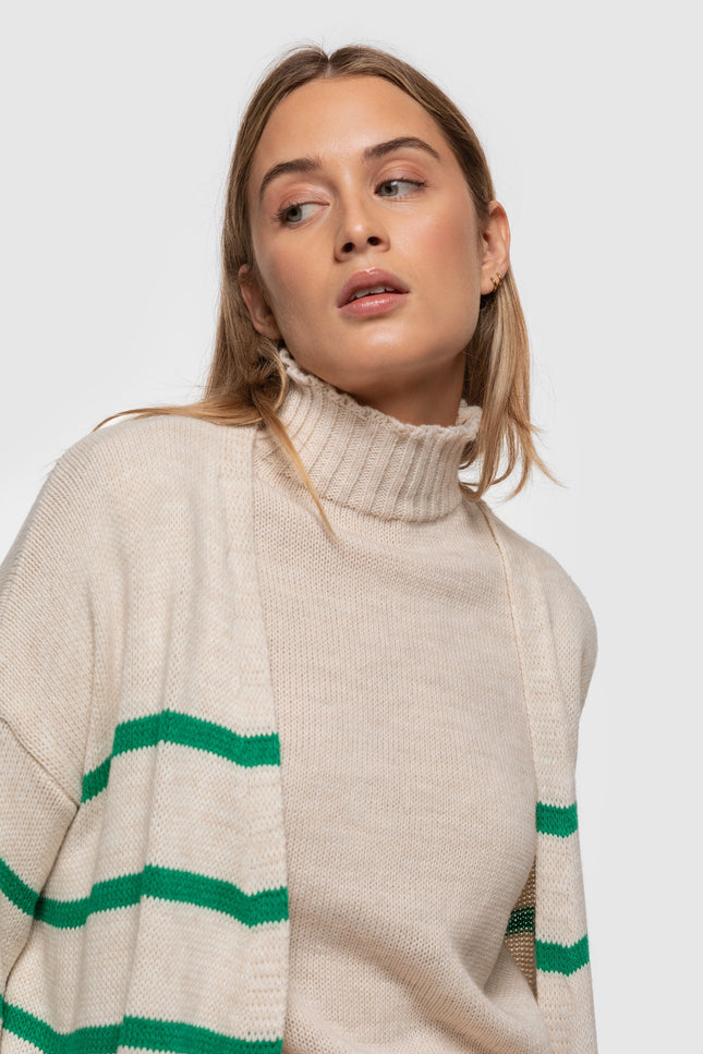 ARMONIAS STRIPED CARDIGAN