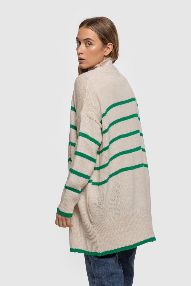 ARMONIAS STRIPED CARDIGAN