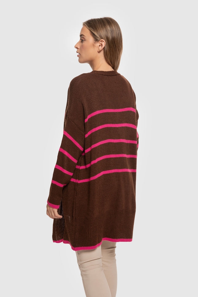 ARMONIAS STRIPED CARDIGAN