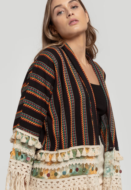 BOHO POMPOM KIMONO