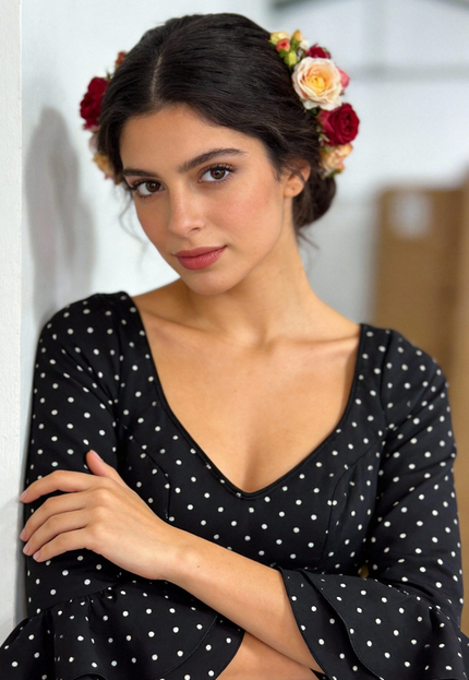 TRAJE DE FLAMENCA LOLITA LUNARES PEQUEÑOS