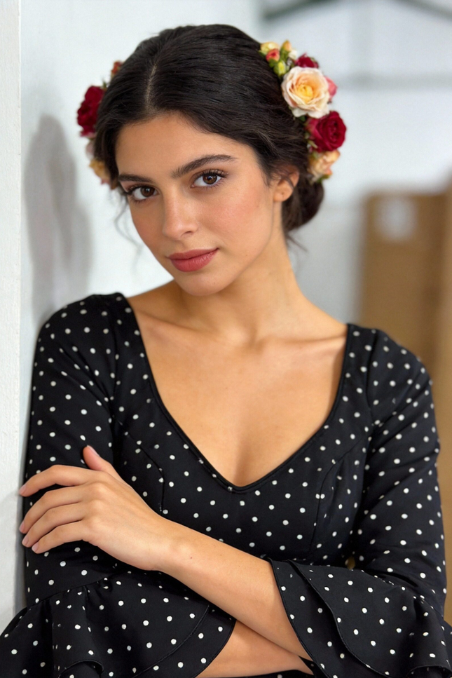 TRAJE DE FLAMENCA LOLITA LUNARES PEQUEÑOS