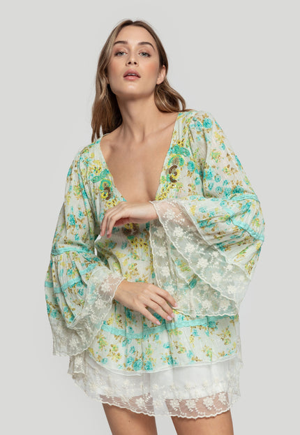 BOHO BEADED BLOUSE