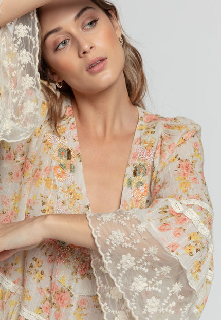 BOHO BEADED BLOUSE