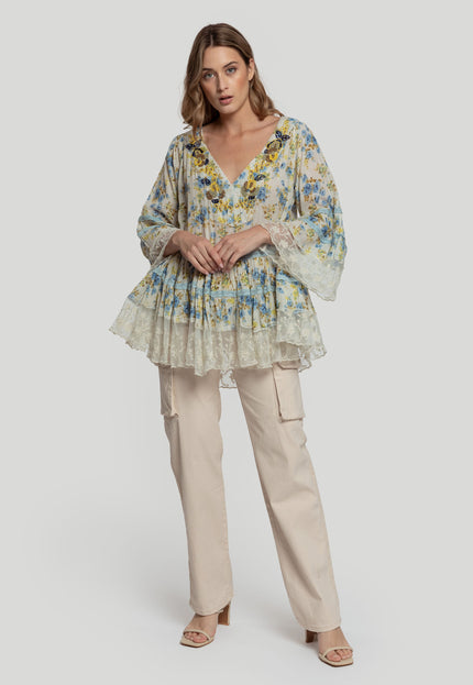 BOHO BEADED BLOUSE