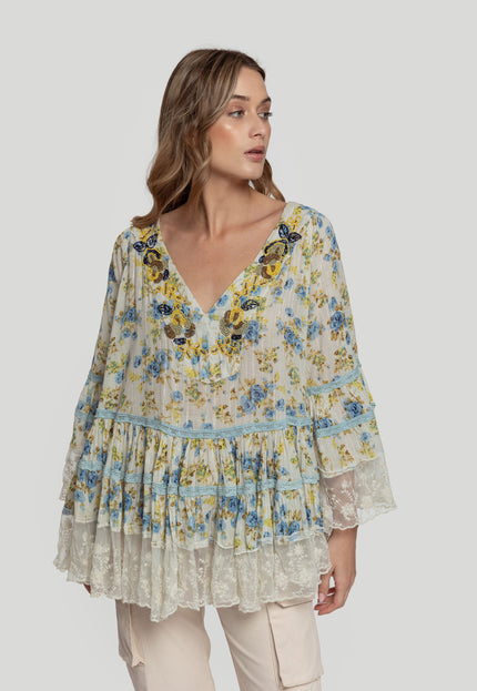 BOHO BEADED BLOUSE
