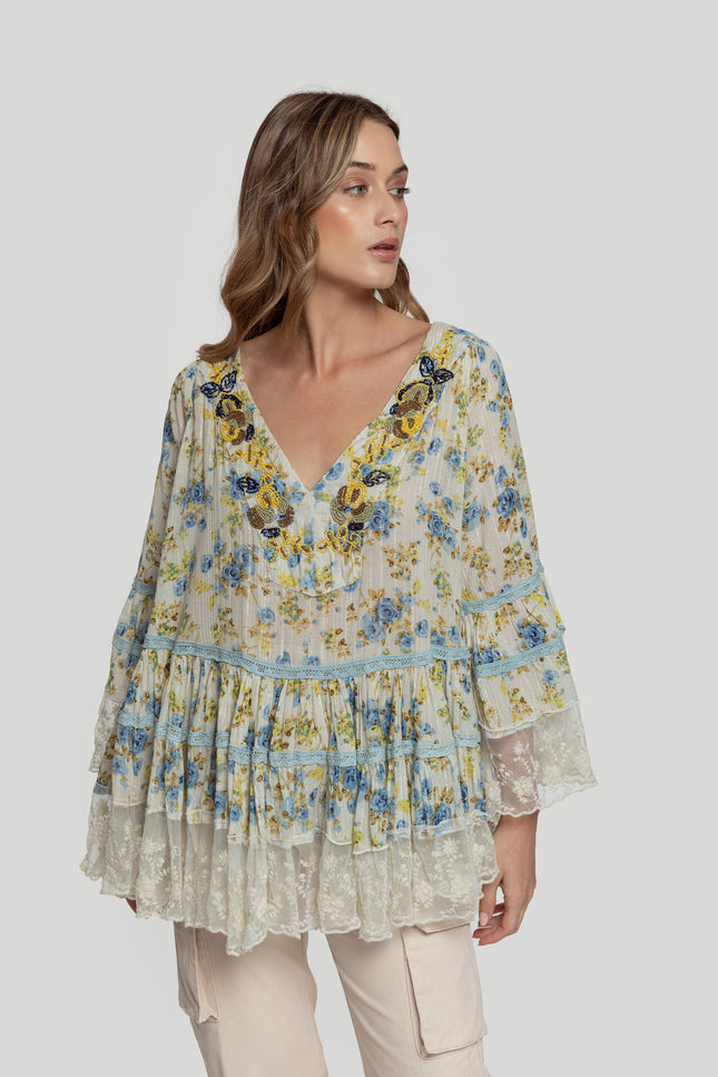 BLUSA BOHO ABALORIOS