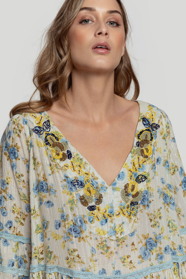 BLUSA BOHO ABALORIOS