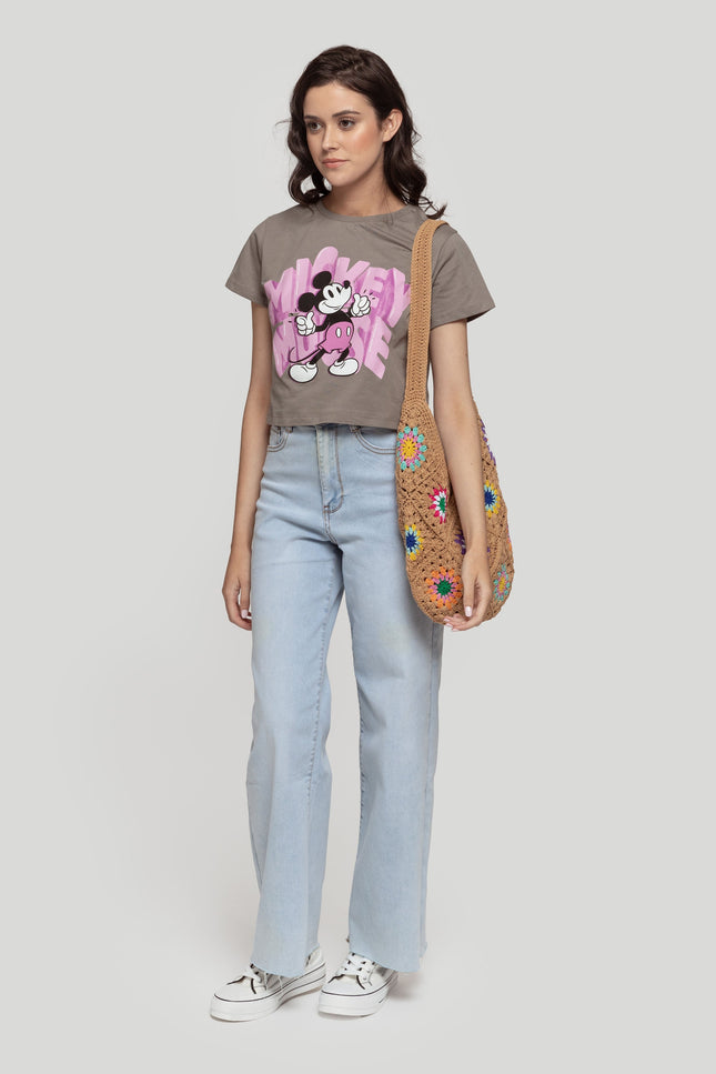 DISNEY MICKEY CROPPED T-SHIRT