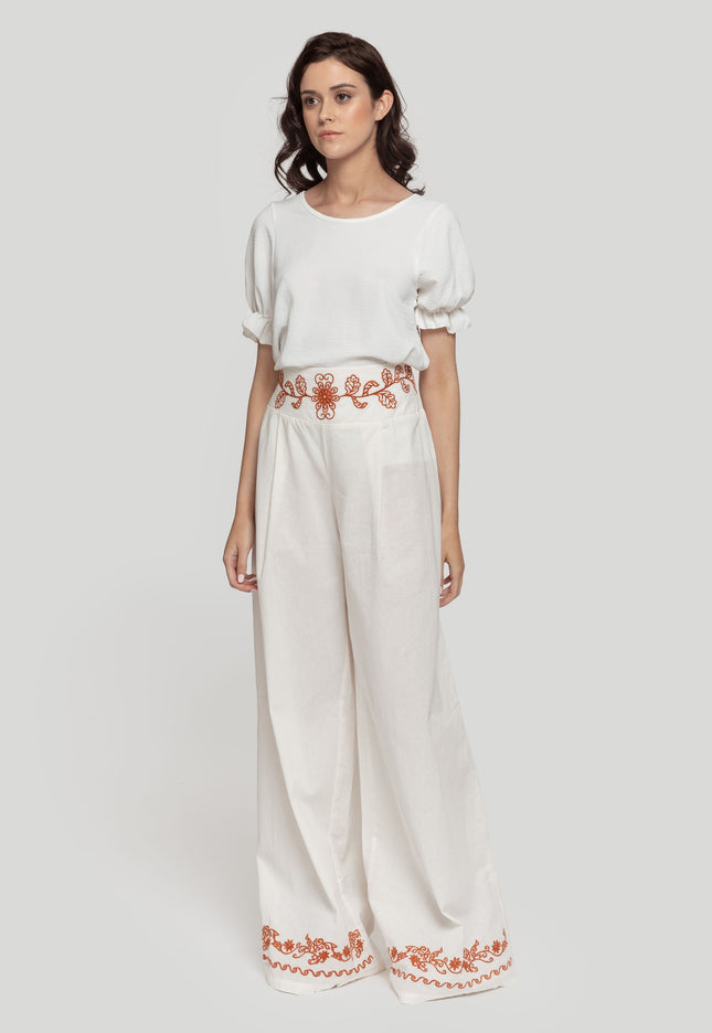 ARMONIAS EMBROIDERED PANTS