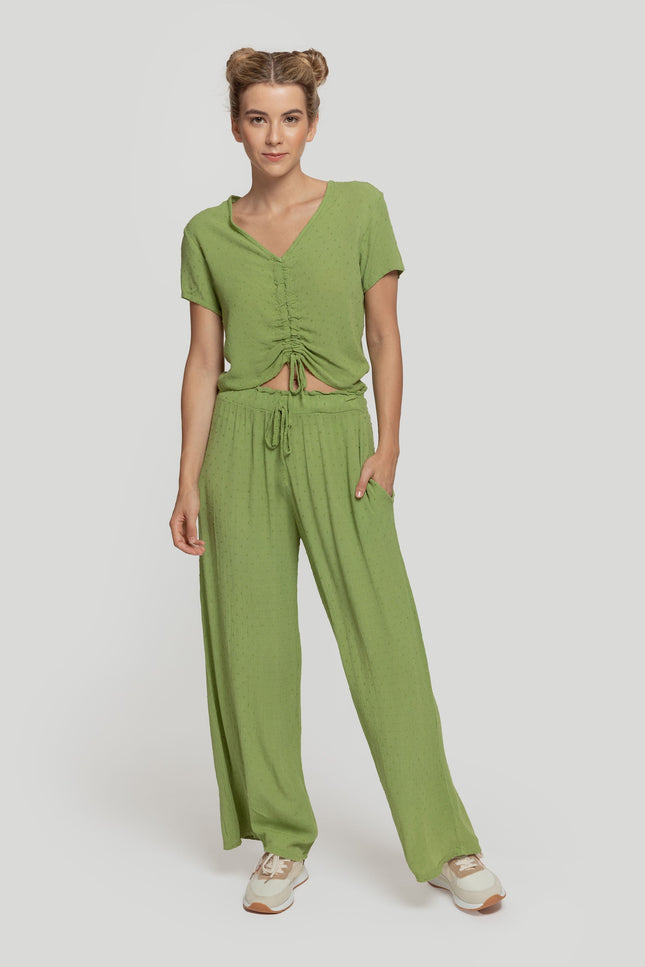 MASSIMA GRAZIA PLUMETIS TROUSERS