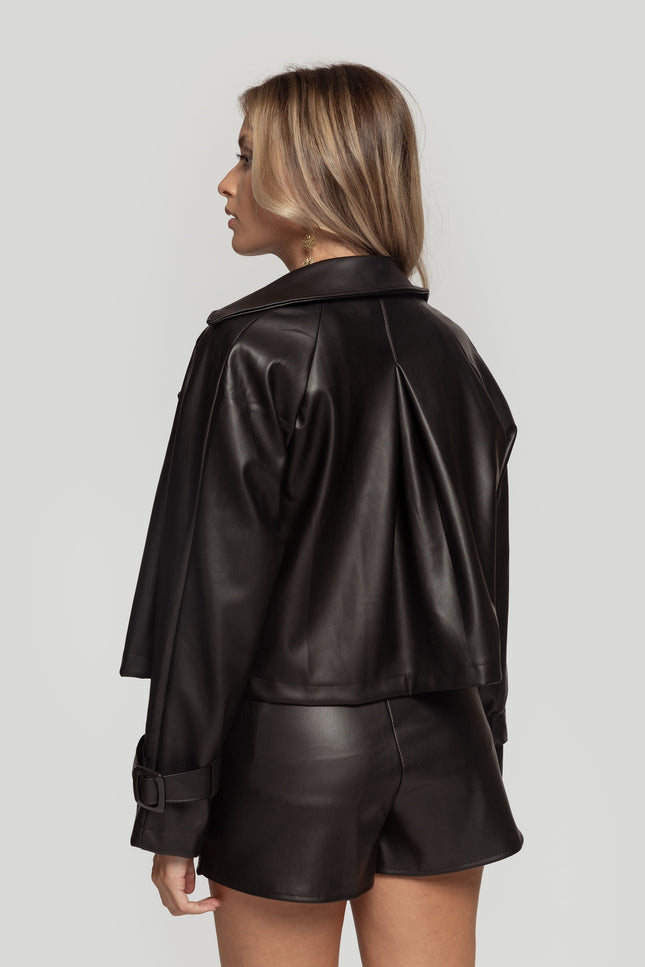 ARMONIAS LEATHER EFFECT JACKET