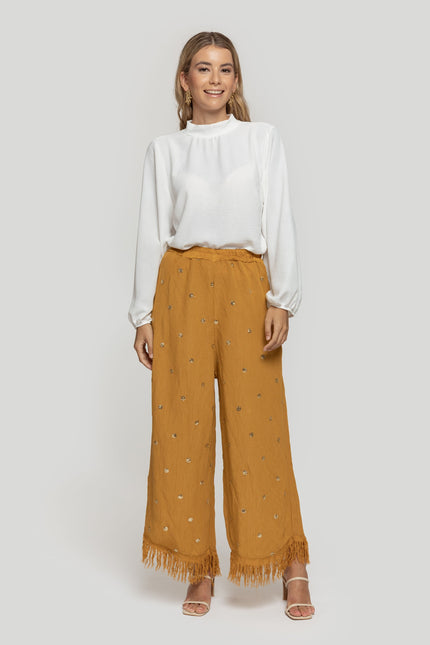 PANTALON À FRANGES MASSIMA GRAZIA