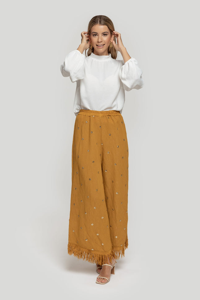 PANTALONI CON FRANGE MASSIMA GRAZIA