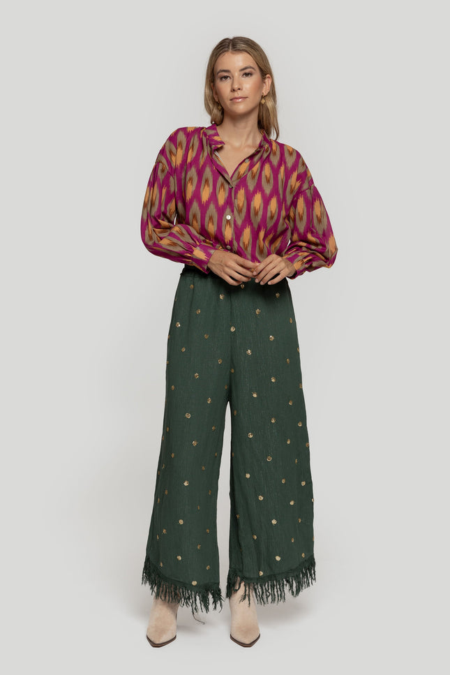 PANTALONI CON FRANGE MASSIMA GRAZIA