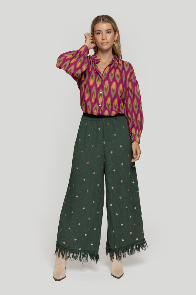 PANTALONI CON FRANGE MASSIMA GRAZIA