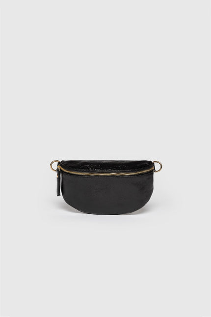 MASSIMA GRAZIA SHINY LEATHER WAIST BAG