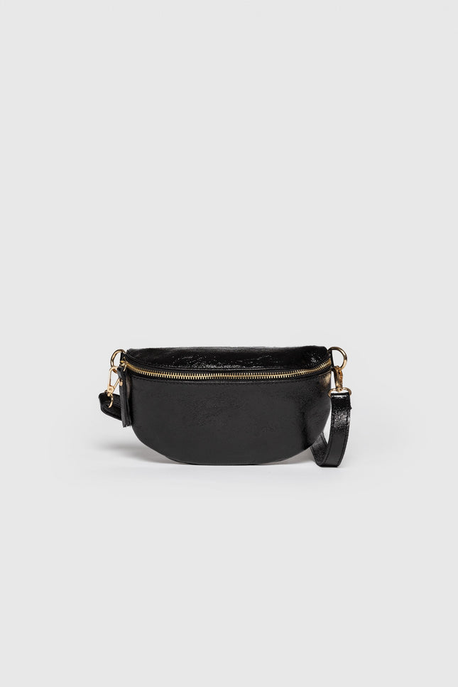 MASSIMA GRAZIA SHINY LEATHER WAIST BAG