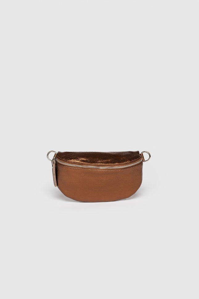 MASSIMA GRAZIA SHINY LEATHER WAIST BAG