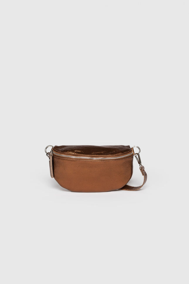 MASSIMA GRAZIA SHINY LEATHER WAIST BAG