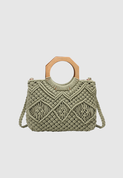 BOLSO CROCHET ASA MADERA