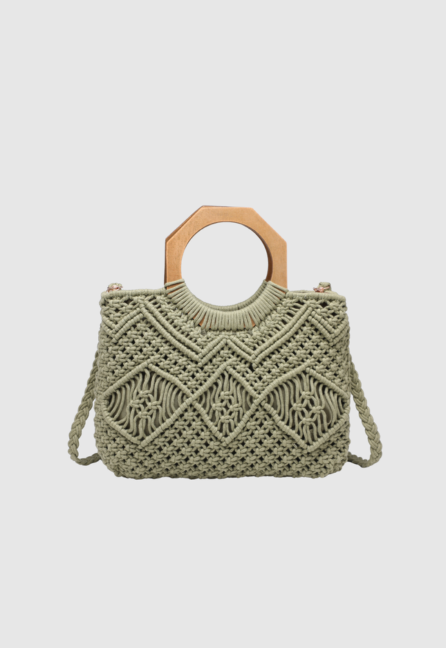 BOLSO CROCHET ASA MADERA