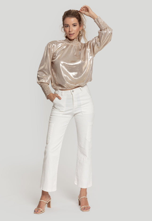 MASSIMA GRAZIA METALLIC BLOUSE