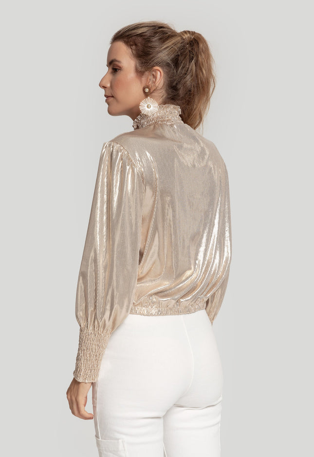 MASSIMA GRAZIA METALLIC BLOUSE