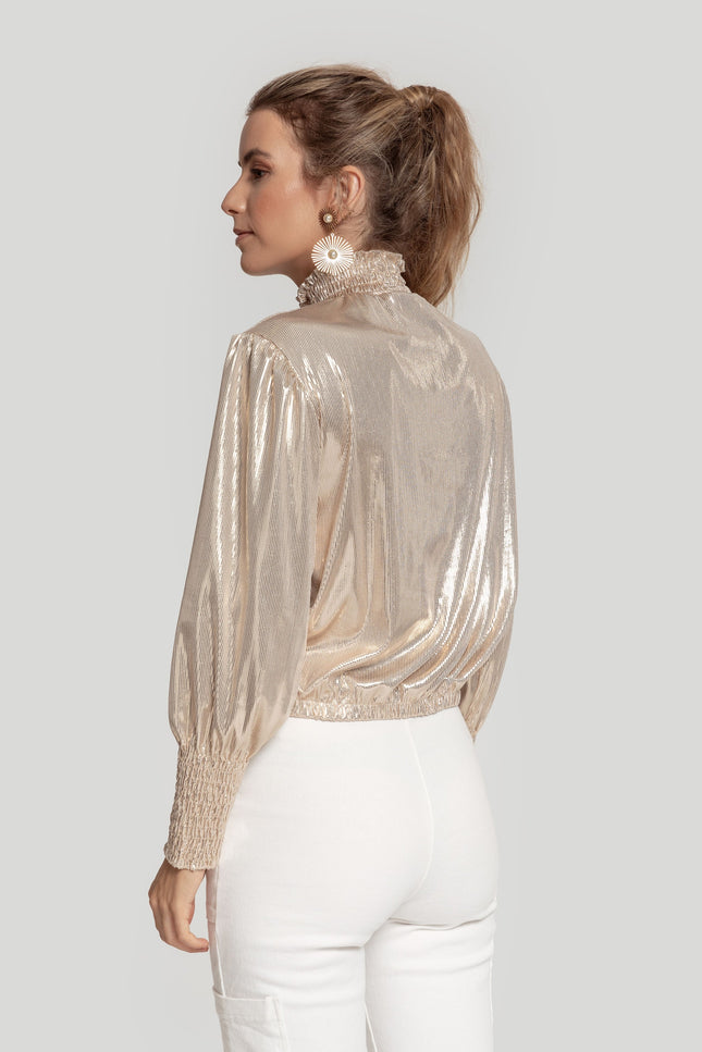 MASSIMA GRAZIA METALLIC BLOUSE