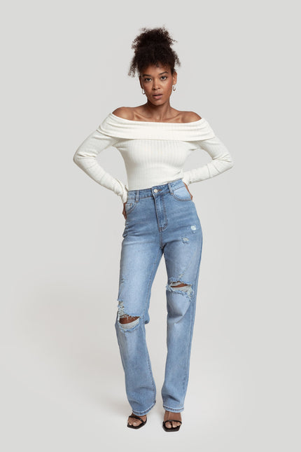 JEANS LAULIA STRAIGHT STRETCH