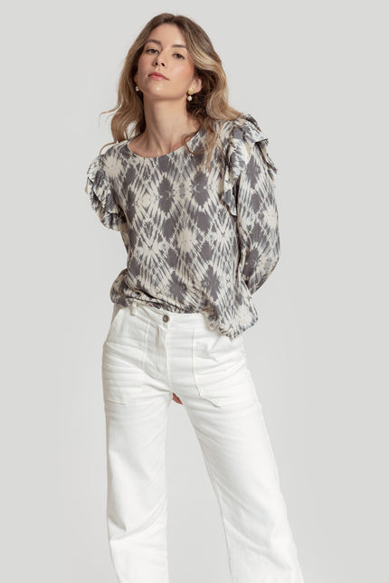 MASSIMA GRAZIA PRINTED BLOUSE