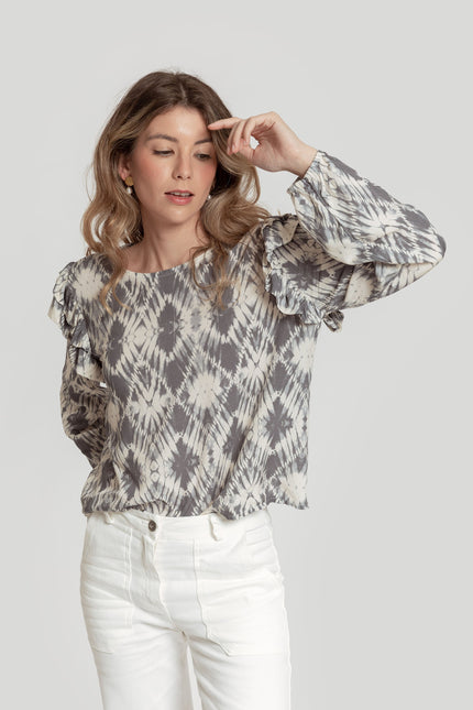 MASSIMA GRAZIA PRINTED BLOUSE