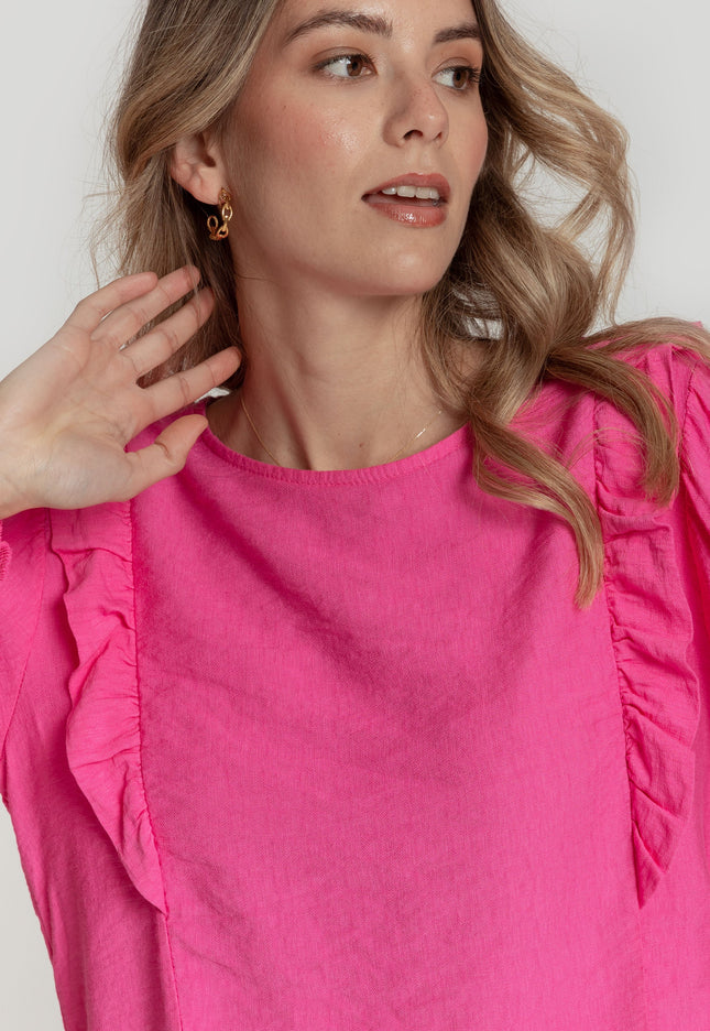 MASSIMA GRAZIA RUFFLE BLOUSE