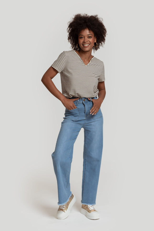 CALÇA JEANS ARMONIAS CULOTTE