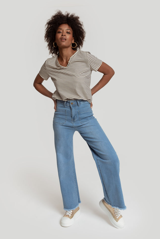 CALÇA JEANS ARMONIAS CULOTTE