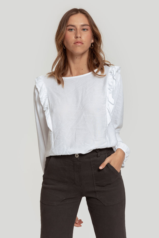 MASSIMA GRAZIA RUFFLE BLOUSE