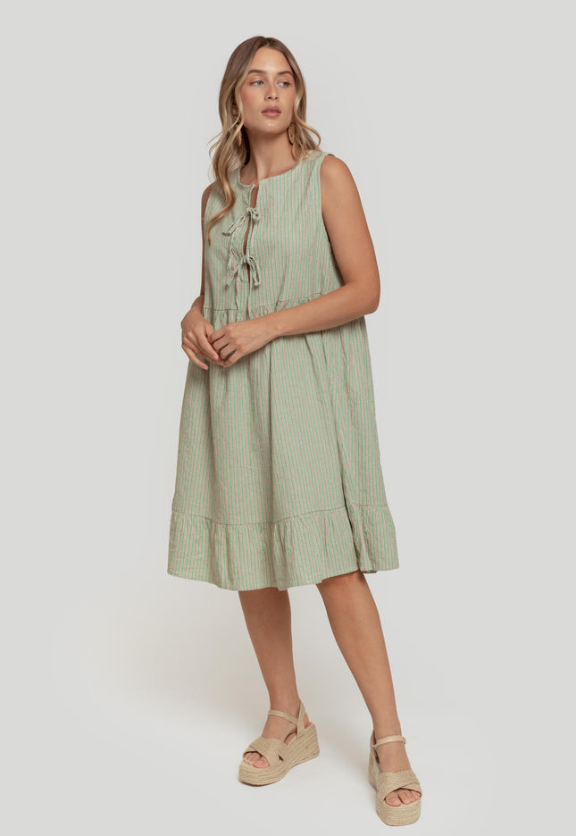 VESTIDO ARMONIAS CORDONES