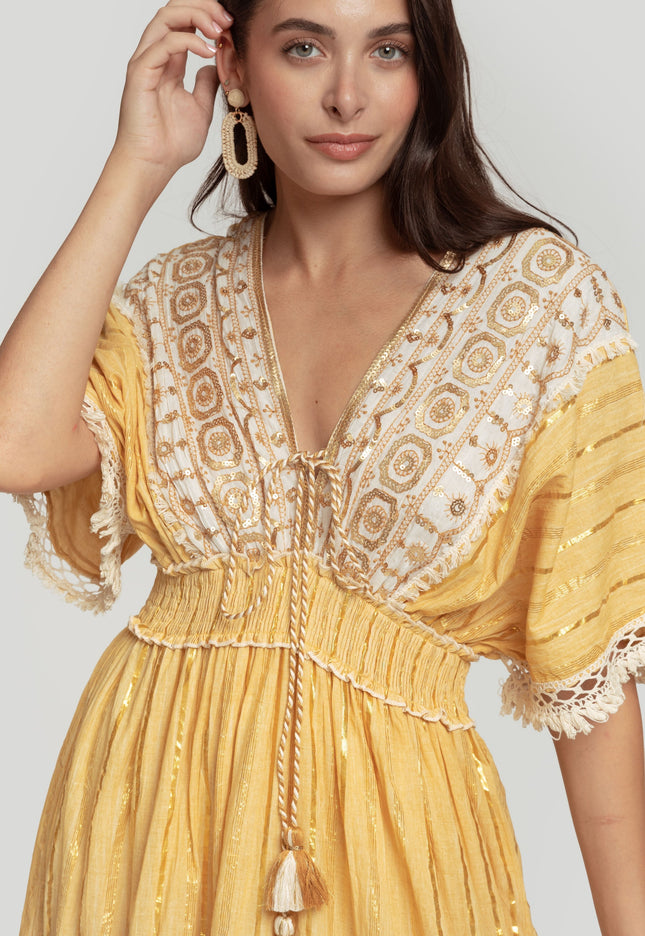 VESTIDO BOHO ABALORIOS