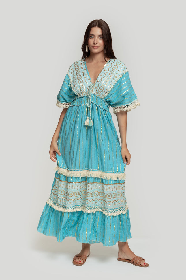 VESTIDO BOHO FRISADO