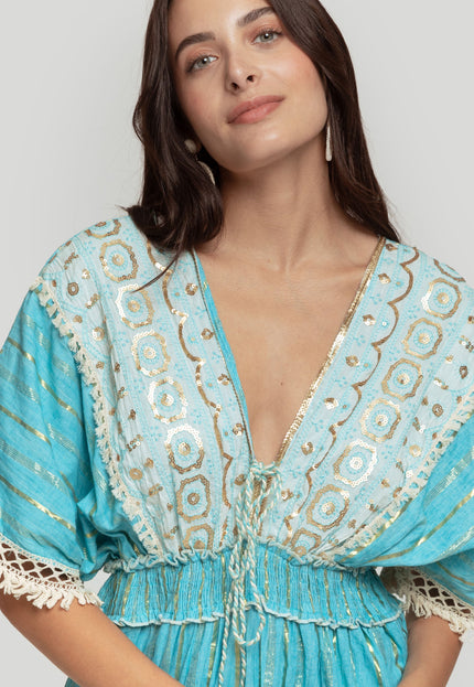 VESTIDO BOHO ABALORIOS