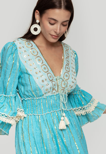 VESTIDO BOHO CORDÓN