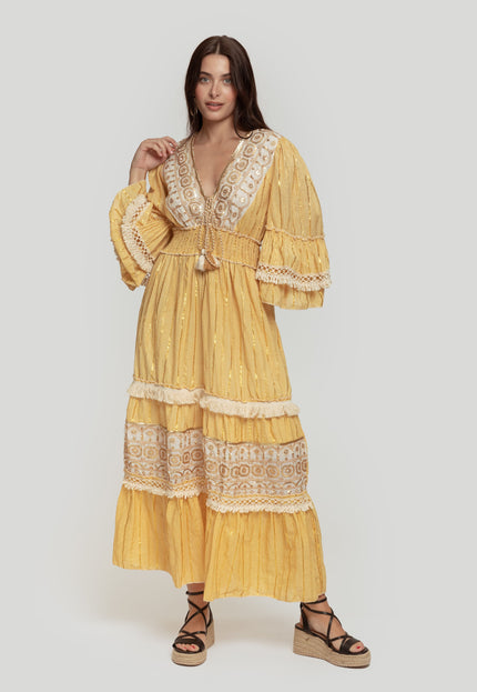 VESTIDO BOHO CORDÓN