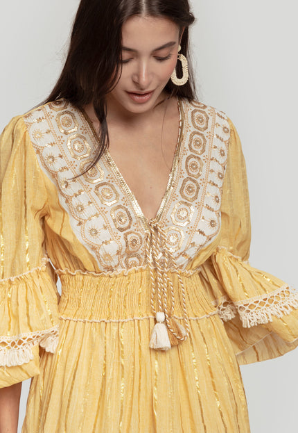 VESTIDO BOHO CORDÓN