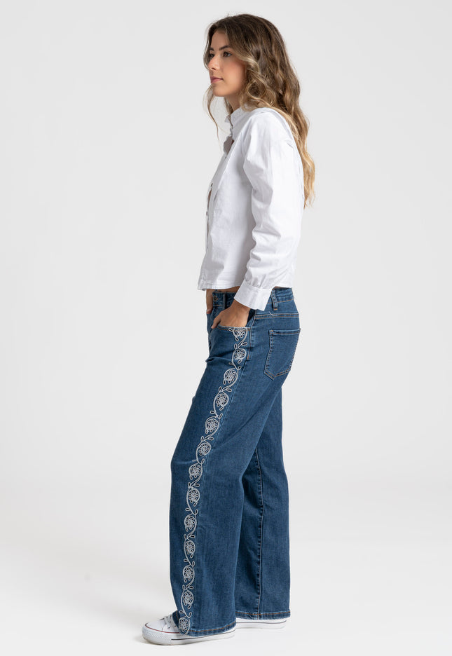 JEANS ARMONIAS TEEN BORDADOS