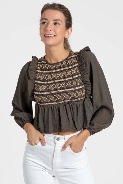 BLUSA ARMONIAS TEEN BORDADOS